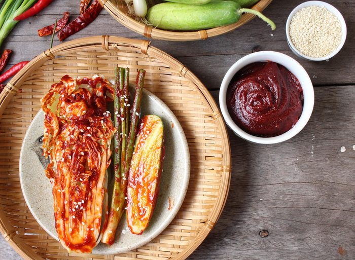 Kimchi on a plate