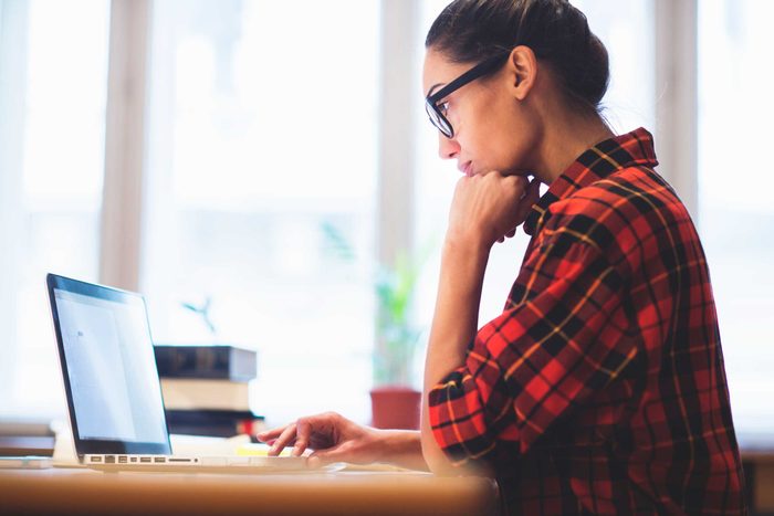 woman at laptop