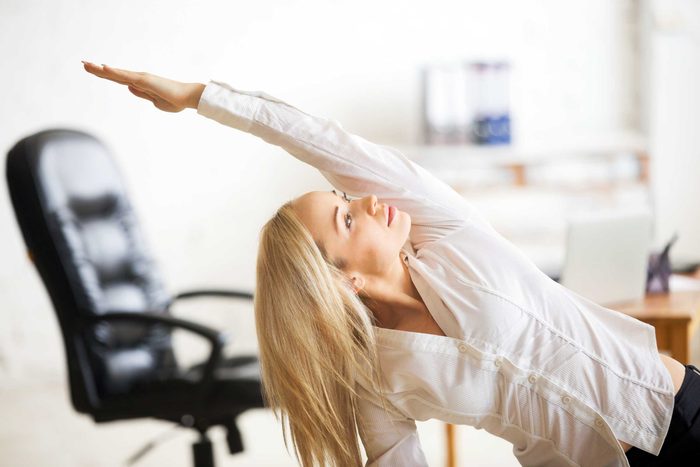 woman stretching