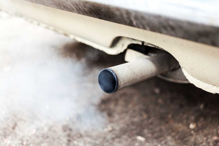 car's exhaust pipe