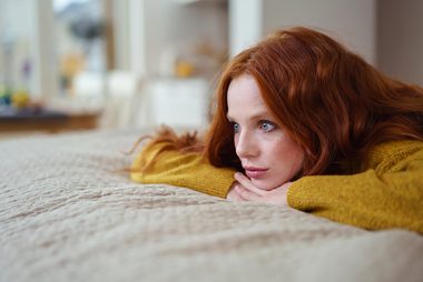laying