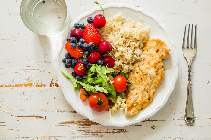 plate with healthy food