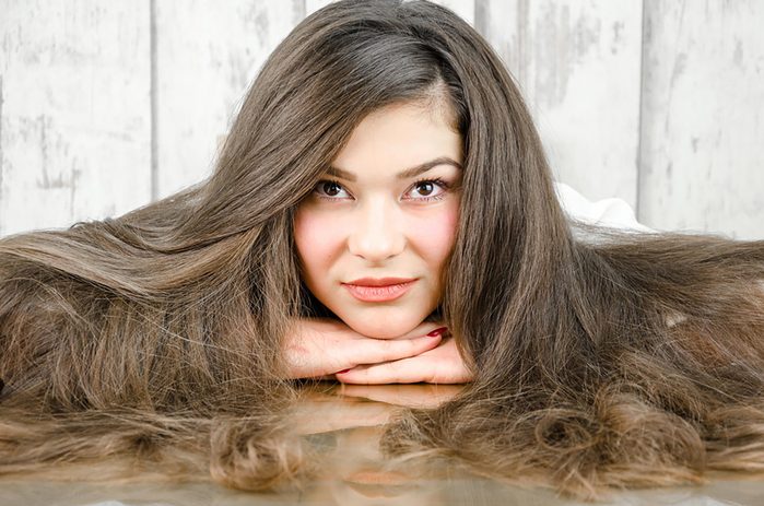 woman with really long hair