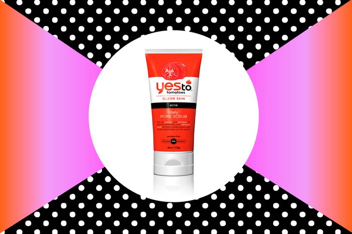 Yes to Tomatoes acne daily pore scrub for acne.