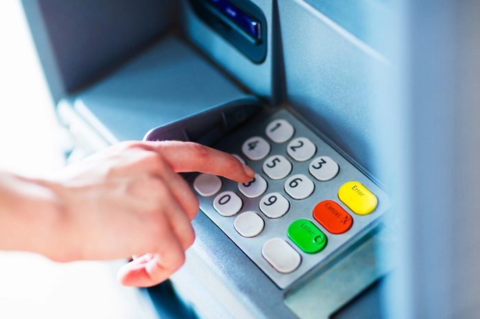 Person at ATM
