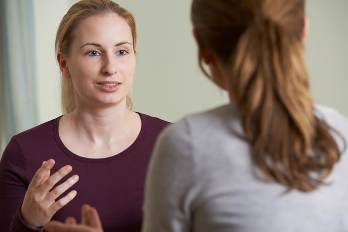women talking