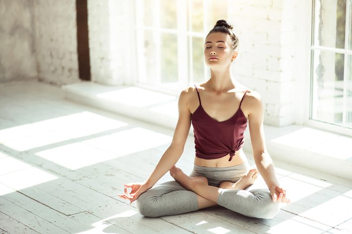 woman meditating