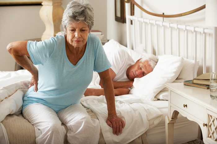 older woman with back pain