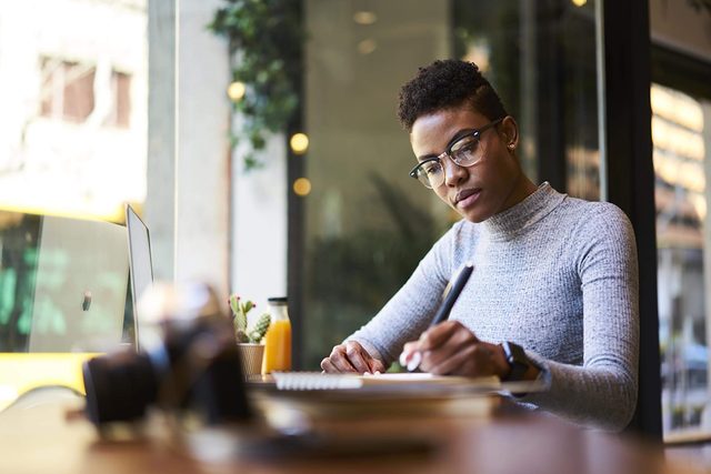 woman writing