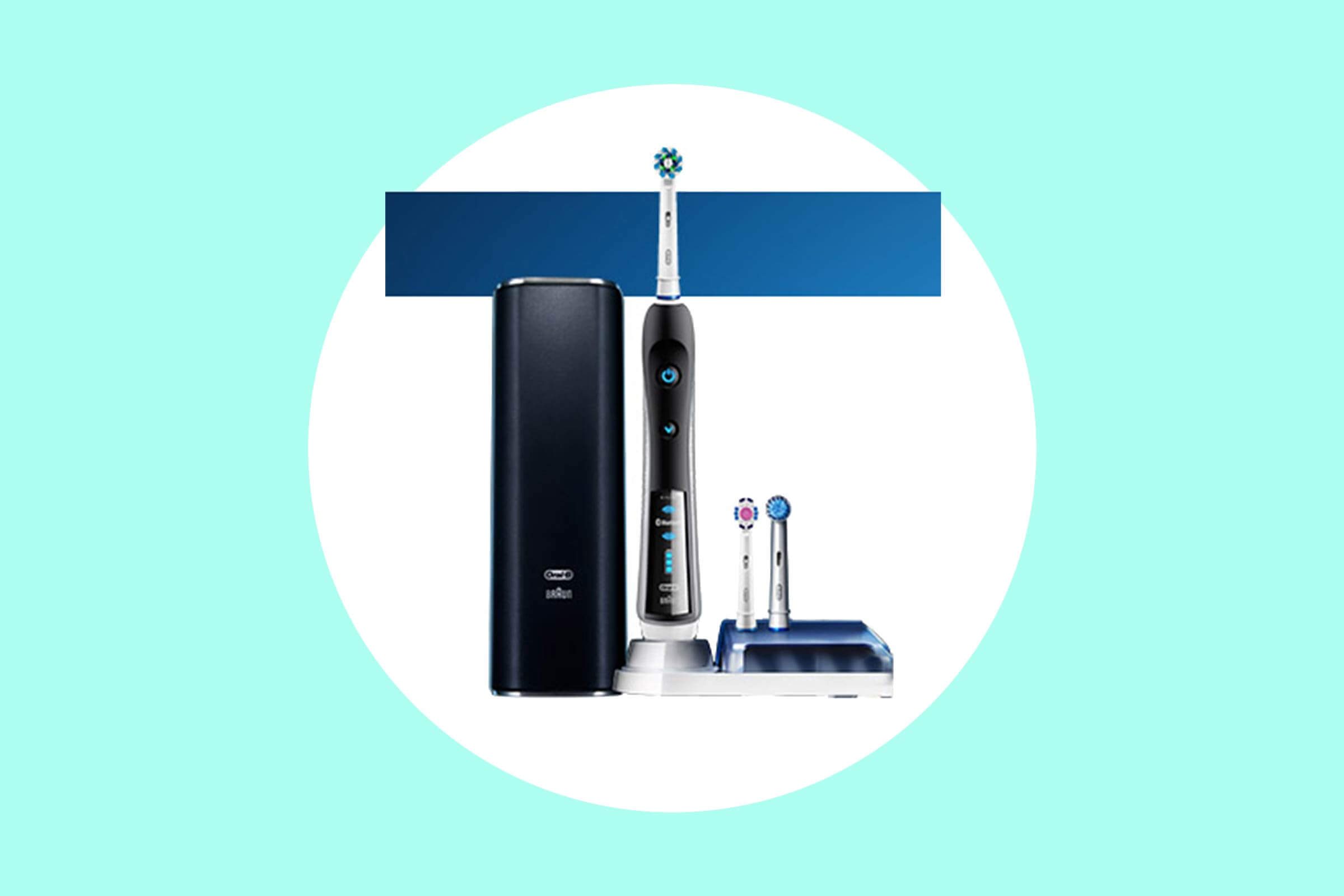 Crest Oral-B toothbrush and brush heads.