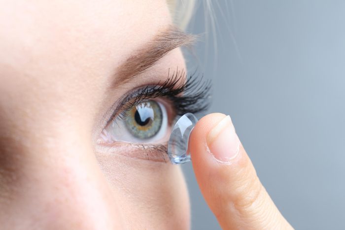 contacts eye woman