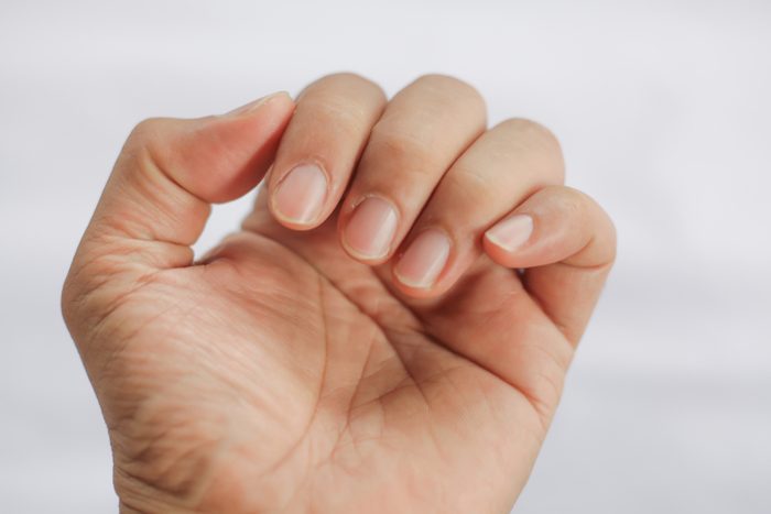 closeup of hands and fingernails