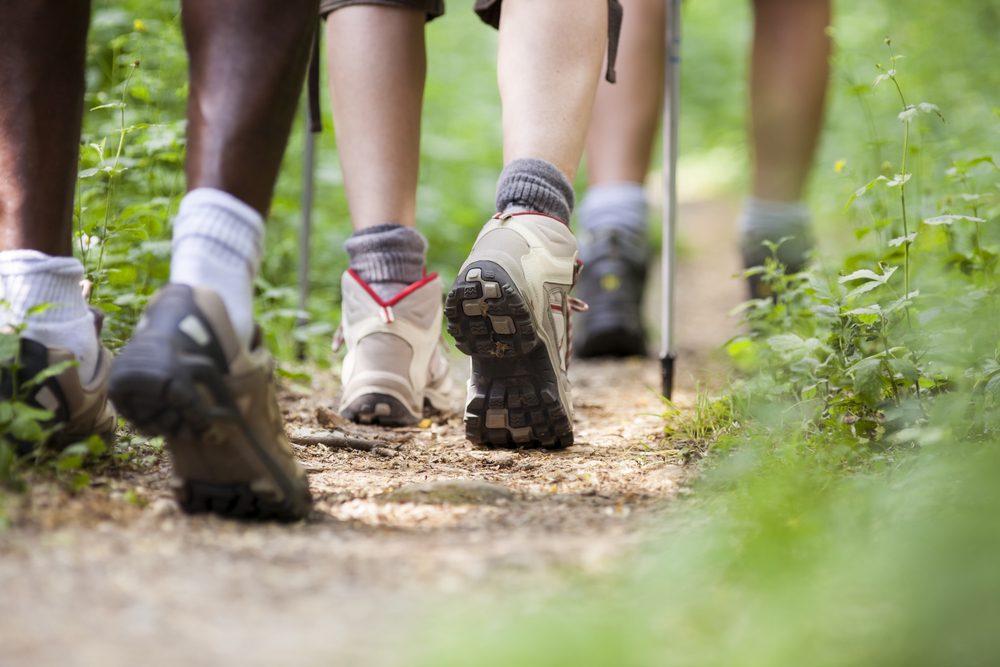 feet of people hiking