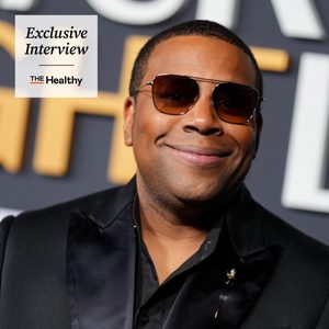 Kenan Thompson portrait with The Healthy Exclusive Interview badge