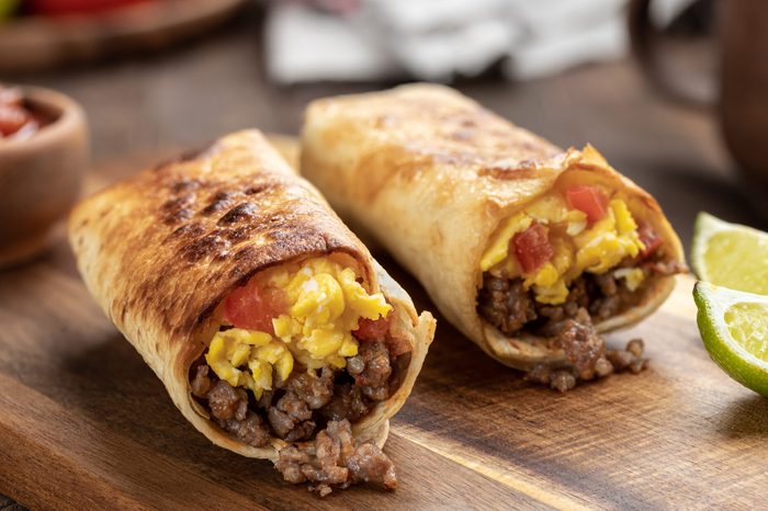 Sausage and Egg Breakfast Burrito