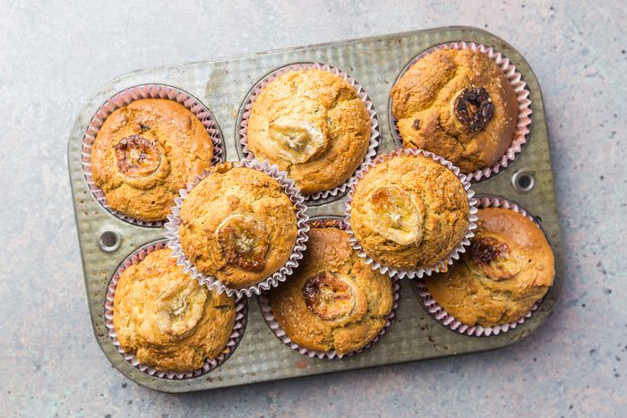 Healthy out banana muffins
